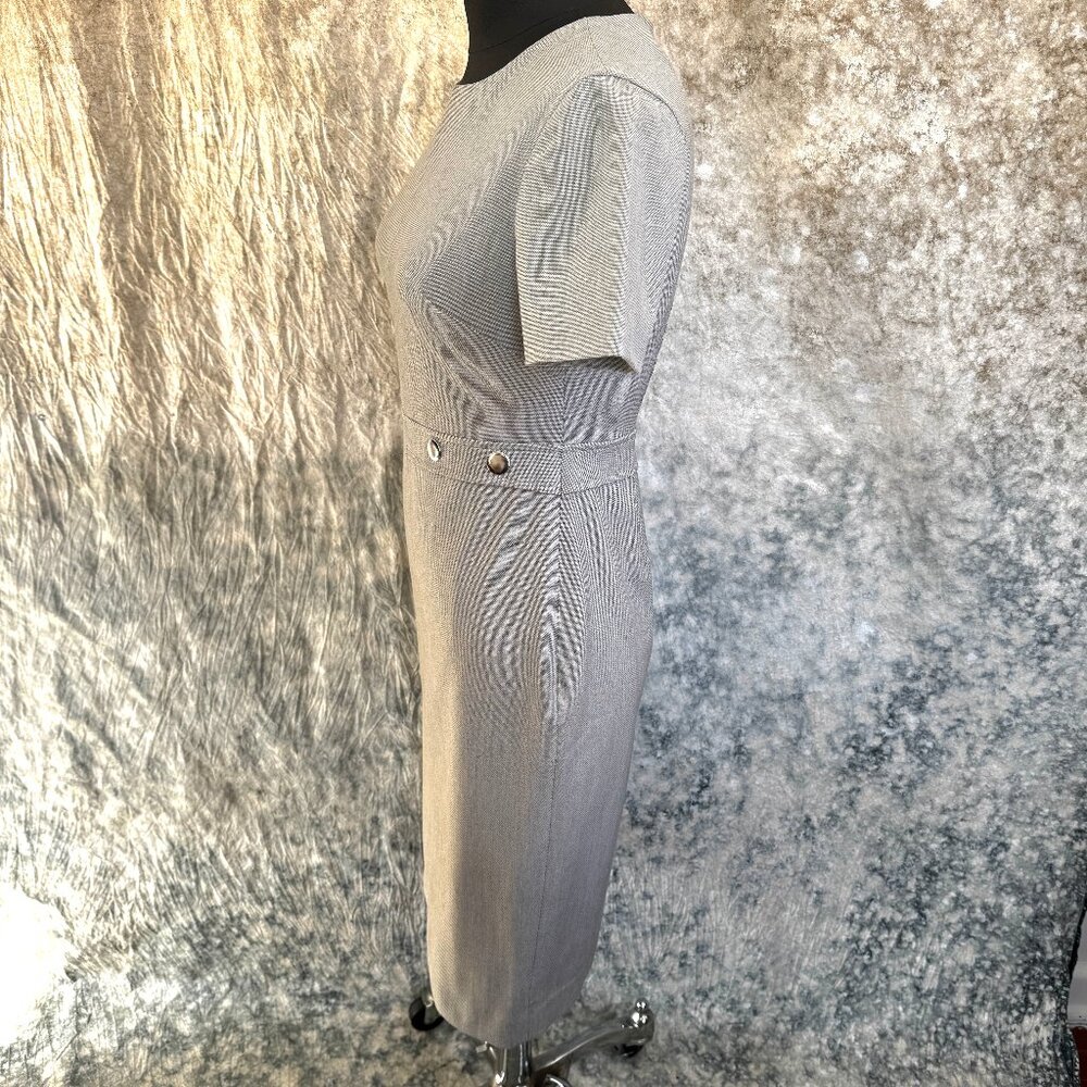 Banana Republic Grey Sheath Work Dress - Size 2 - Picture 3 of 7